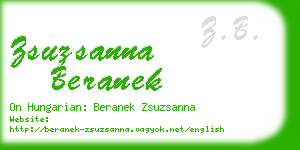 zsuzsanna beranek business card